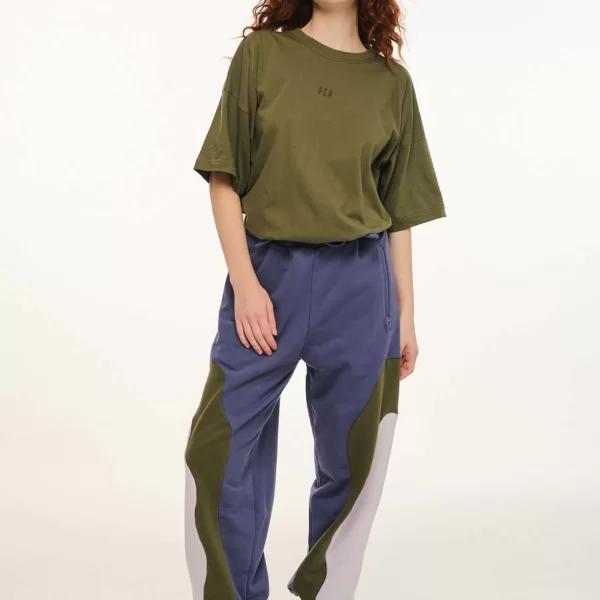 Γυναικείο Κοντομάνικο Μπλουζάκι Μονόχρωμο - OLIVE