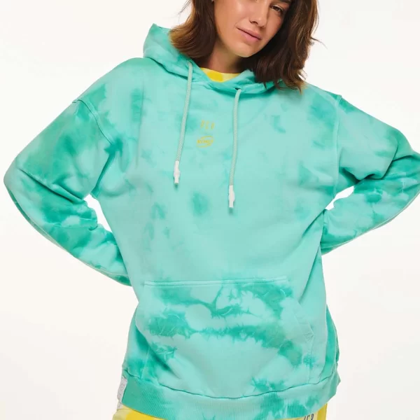 Γυναικείο Φούτερ με Κουκούλα και κέντημα Klinex - MINT