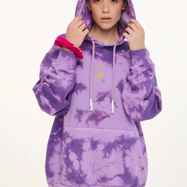 Γυναικείο Φούτερ με Κουκούλα και κέντημα Klinex - PURPLE