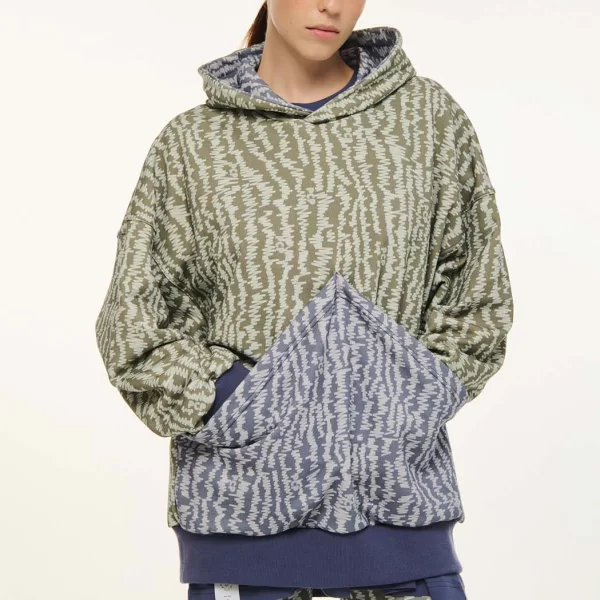 Γυναικείο Φούτερ με κέντημα - CRAYON - OLIVE