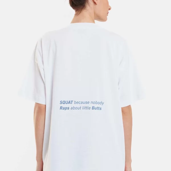 PCP CLOTHING Γυναικείο Κοντομάνικο Μπλουζάκι με κέντημα και τύπωμα - Gym - WHITE