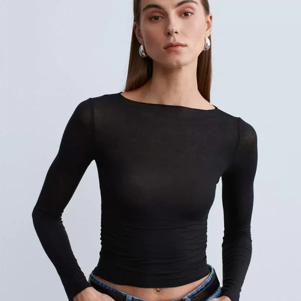 BELL γυναικεία λεπτή μακρυμάνικη μπλουζα