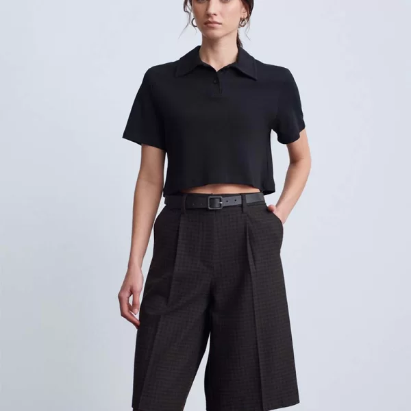 SOU CUTE γυναικεια καρο υφασματινη βερμουδα