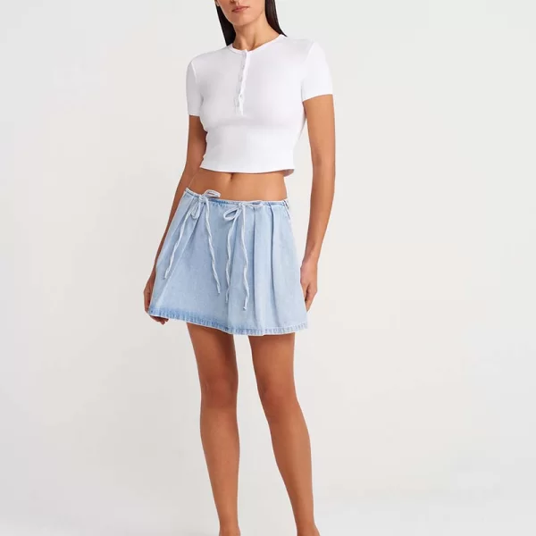 SOU OLA μίνι γυναικεία τζιν φούστα