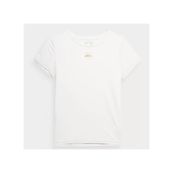 4F 4F Γυναικείο Αθλητικό T-shirt Λευκό 4FSS23TFTSF193-11S