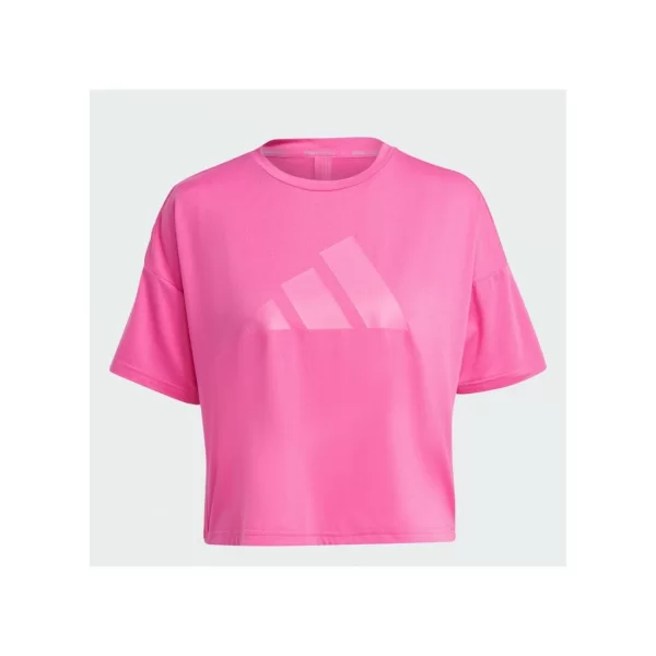 ADIDAS PERFORMANCE Adidas Train Icons 3 Bar Logo Γυναικείο Αθλητικό T-shirt Fast Drying Ροζ HS2345