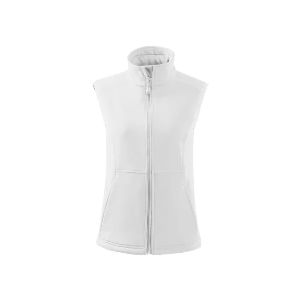 Malfini Κοντό Γυναικείο Αμάνικο Μπουφάν για Χειμώνα Λευκό MLI-51600