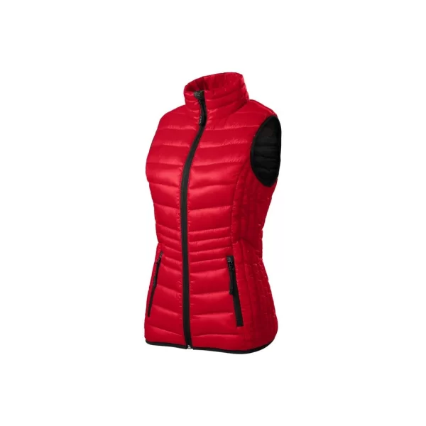 Malfini Κοντό Γυναικείο Αμάνικο Puffer Μπουφάν Κόκκινο MLI-55471