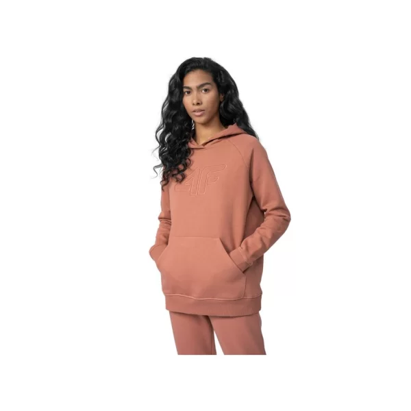 4F Γυναικείο Φούτερ με Κουκούλα Πορτοκαλί 4FSS23TSWSF535-64S