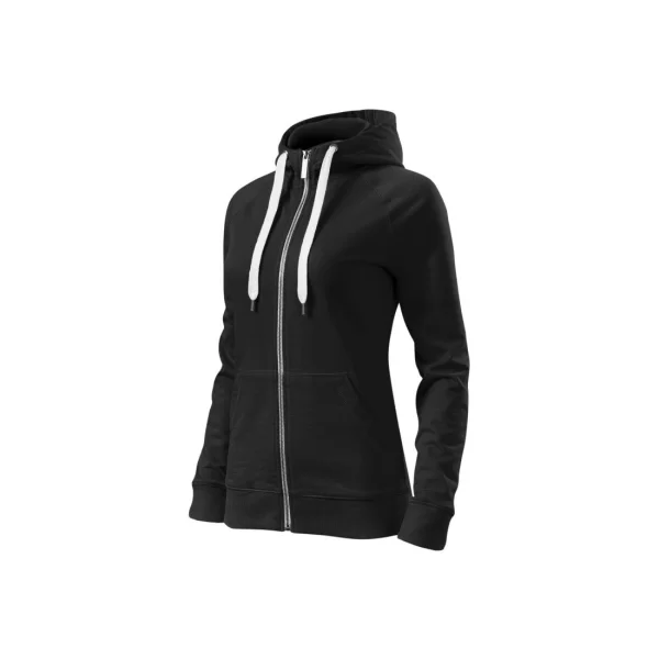 Malfini Γυναικεία Ζακέτα Φούτερ με Κουκούλα Μαύρη MLI-45101