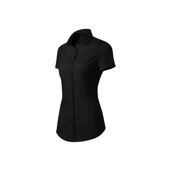 Malfini Κοντομάνικο Γυναικείο Πουκάμισο Μαύρο MLI-26101