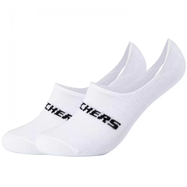 Skechers Unisex Μονόχρωμες Κάλτσες Λευκές 2Pack SK44008-1000