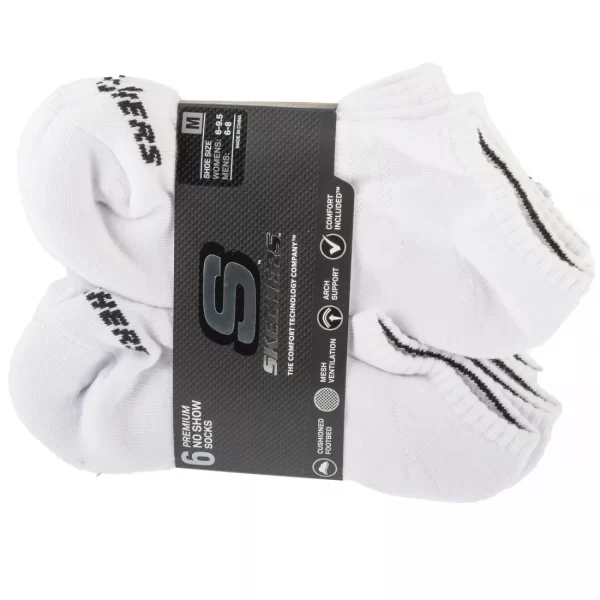 Skechers 6pk Core Lowcut Md Socks S118209WHT