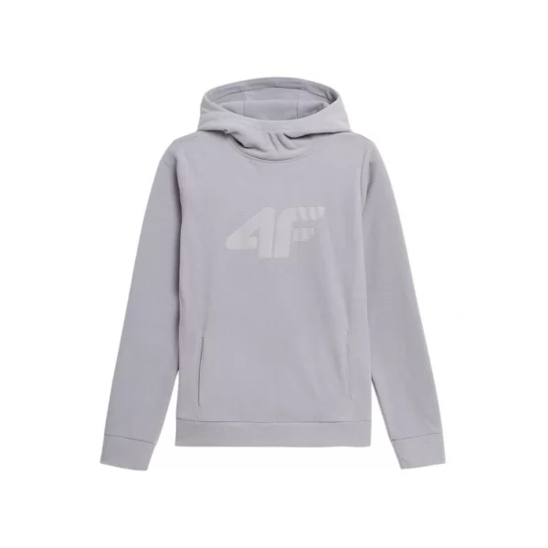 4F Γυναικείο Φούτερ με Κουκούλα Γκρι H4Z22-PLD352-27S