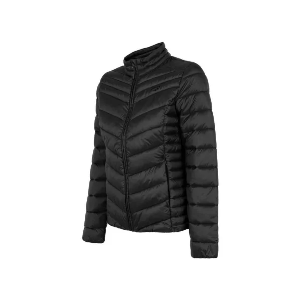 4F Κοντό Γυναικείο Puffer Μπουφάν για Χειμώνα Μαύρο H4Z22-KUDP002-20S