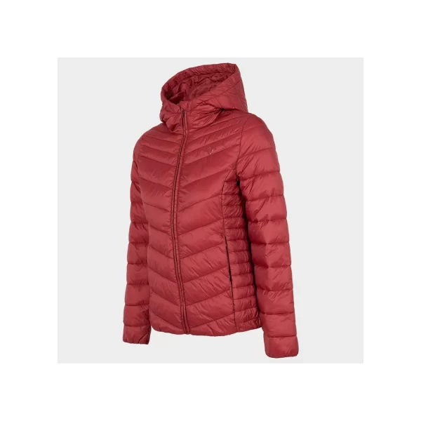 4F Κοντό Γυναικείο Puffer Μπουφάν για Χειμώνα Κόκκινο H4Z22-KUDP003-61S