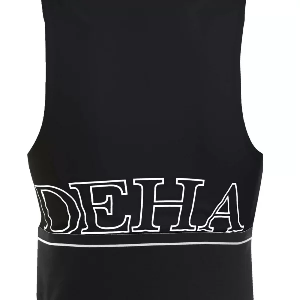 Deha B64401 Γυναικείο Crop Top Αμάνικο Καλοκαιρινό Μαύρο B64401-10009