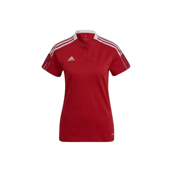 Adidas Tiro 21 Polo Γυναικείο Αθλητικό T-shirt Κόκκινο GM7350