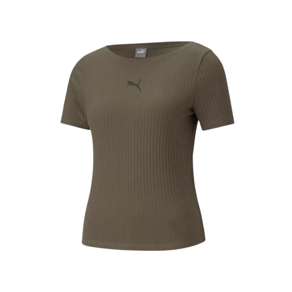 Puma Γυναικείο Αθλητικό T-shirt Χακί 531917-44