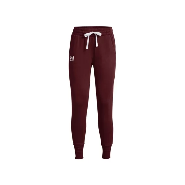 UNDER ARMOUR Under Armour Rival Ψηλόμεσο Παντελόνι Γυναικείας Φόρμας με Λάστιχο Μπορντό Fleece 1356416-690