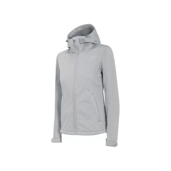 4F Γυναικείο Μπουφάν Γκρι H4Z22-SFD350-27M
