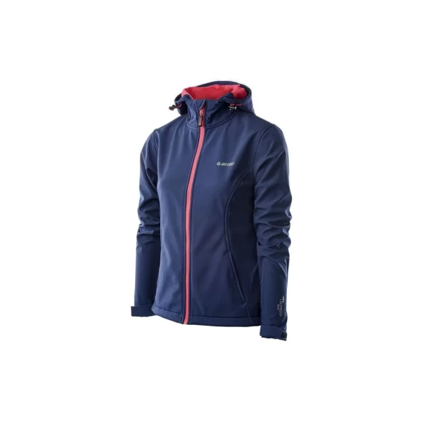 Hitec Κοντό Γυναικείο Puffer Μπουφάν Αδιάβροχο για Χειμώνα Μπλε