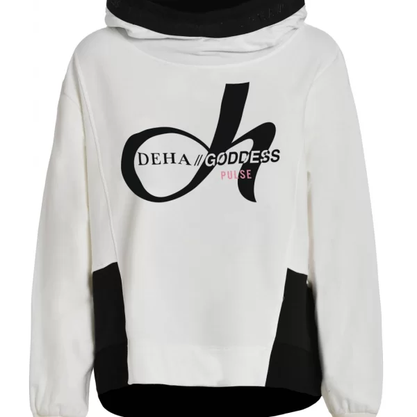 Deha Γυναικείο Φούτερ με Κουκούλα Λευκό B74740-18001