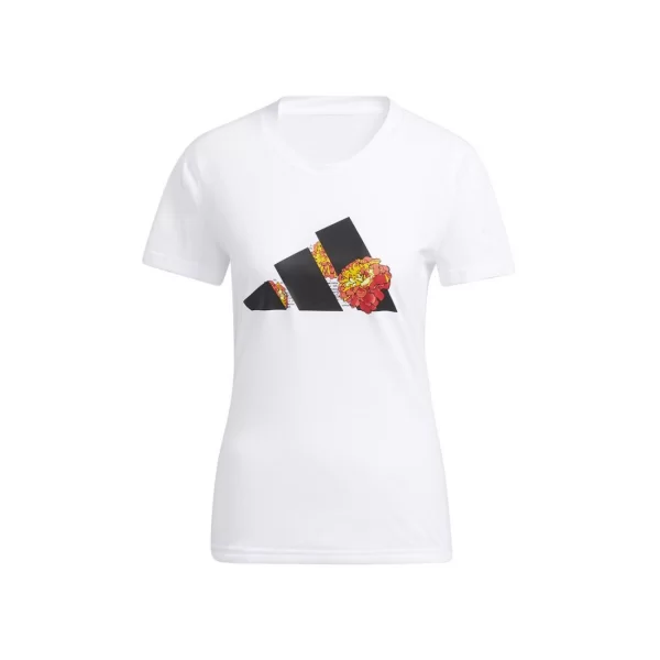 Adidas AERODRY Γυναικείο Αθλητικό T-shirt Floral Λευκό HA6659