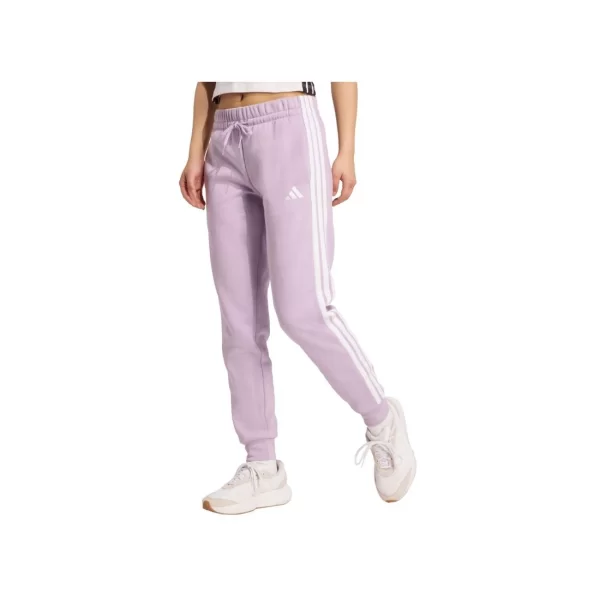 adidas Essentials 3Stripes Fleece Slim Women's Pants Pink JY3097