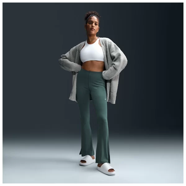 Nike Sportswear Chill Knit Women's Tight MiniRib Flared Leggings Vintage GreenSail FQ2113338 MBS