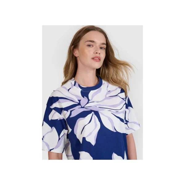 Women's oversize printed Tshirt 4F 4FRSS25TTSHF269291A