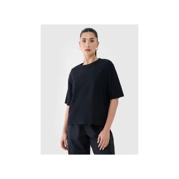 Women's regular waffle knit Tshirt 4F 4FRSS25TTSHF265120S