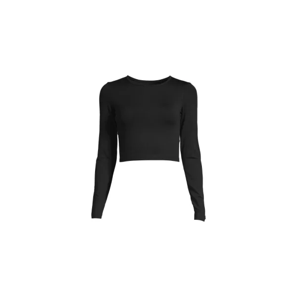 CASALL Crop Long Sleeve Tshirt black