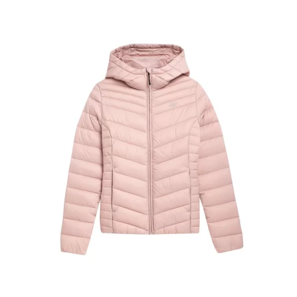 4F 4F Κοντό Γυναικείο Puffer Μπουφάν για Χειμώνα Ροζ 4FSS23TDJAF095-56S