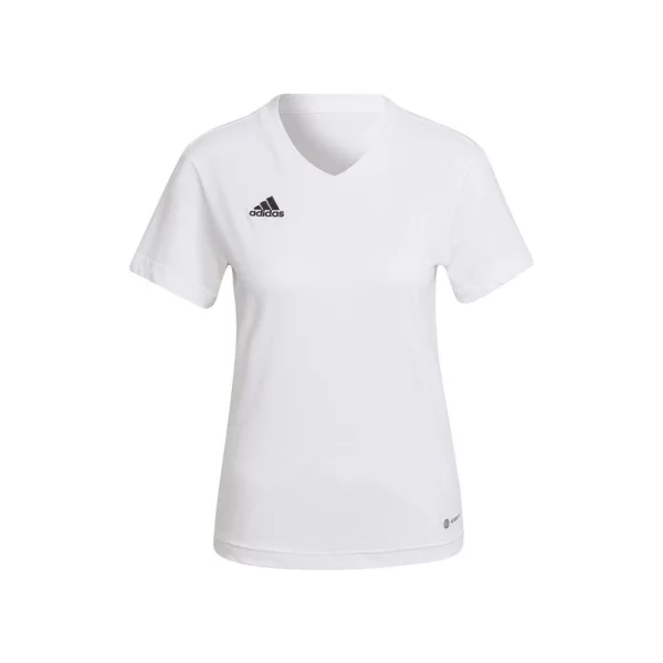 Adidas Γυναικείο Αθλητικό T-shirt με V Λαιμόκοψη Λευκό HC0442