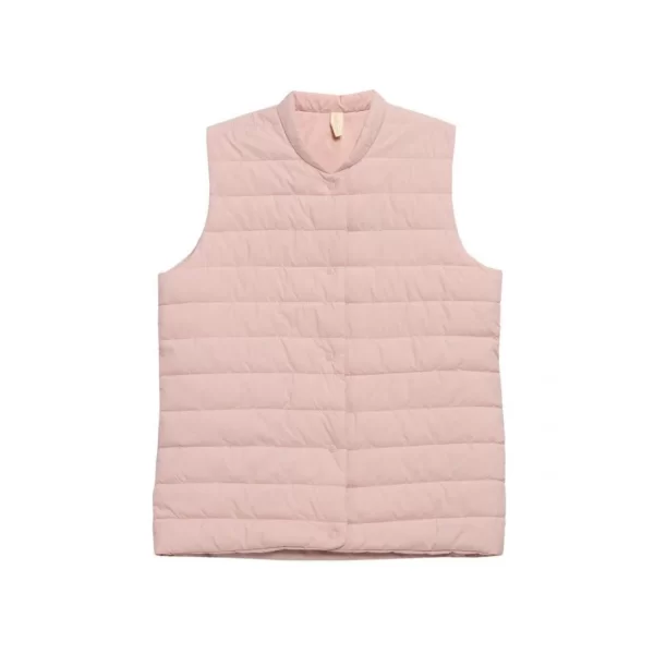 Outhorn Outhorn Κοντό Γυναικείο Αμάνικο Puffer Μπουφάν Ροζ HOL22-KUDP600-56S