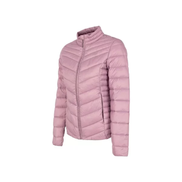 4F Κοντό Γυναικείο Puffer Μπουφάν για Χειμώνα Ροζ H4Z22-KUDP002-52S