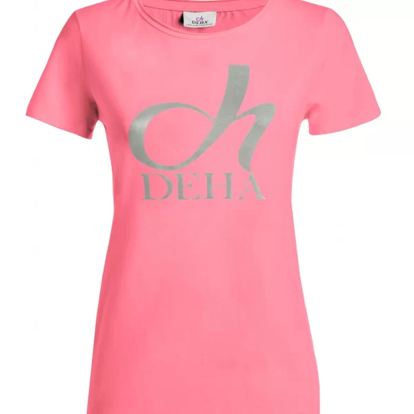 Deha Graphic Stretch T-Shirt A00141-55219 Ρόζ