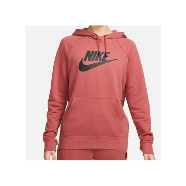 Nike Essential Γυναικείο Φούτερ με Κουκούλα Maroon DX2319-691