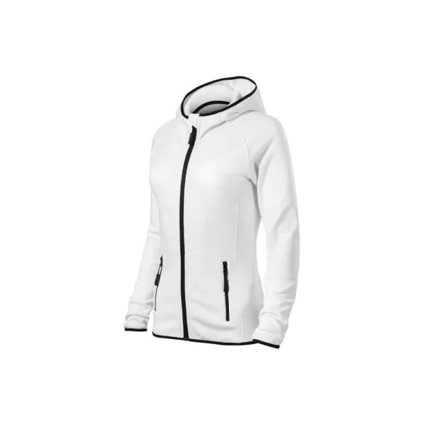 Malfini Direct Γυναικεία Ζακέτα Φούτερ με Κουκούλα Λευκή MLI-41800