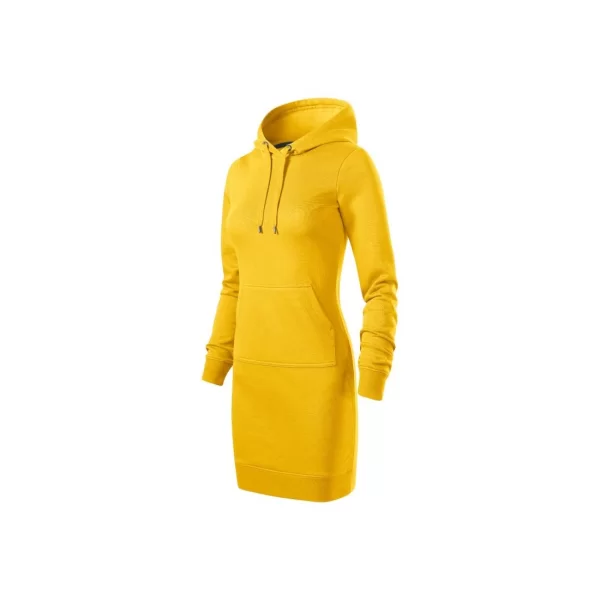 Malfini Malfini Mini Φόρεμα με Κουκούλα Κίτρινο MLI-41904