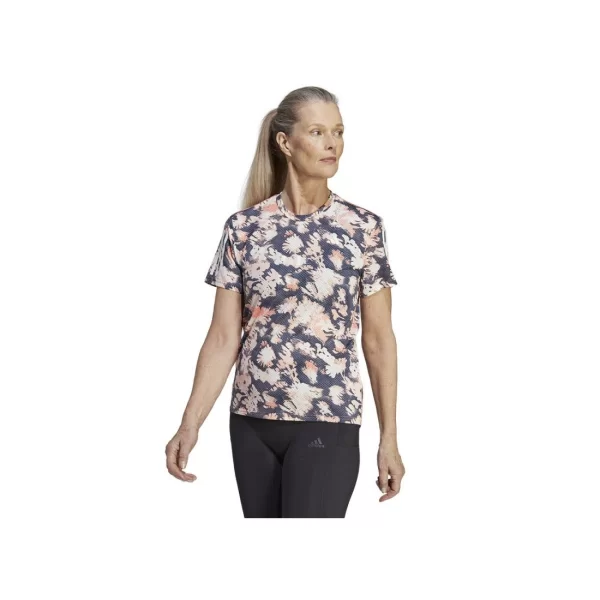 Adidas Own The Run Summer Cooler Γυναικείο Αθλητικό T-shirt Fast Drying Πολύχρωμο HR9968