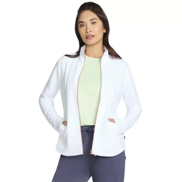 Skechers Skechers The Hoodless Hoodie GoWalk Shine Jacket JA78WHT