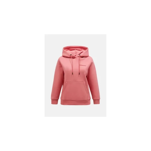 Peak Performance W Original Small Logo Hood Pink