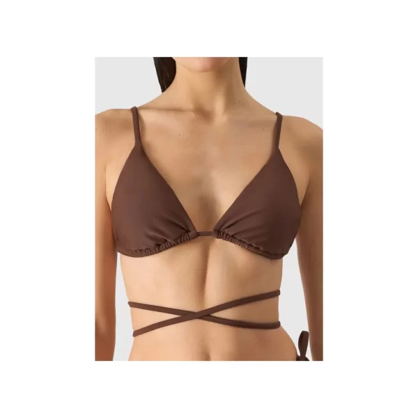 Women's swimsuit bikini top 4F 4FWSS24UBKTF04181S Brown