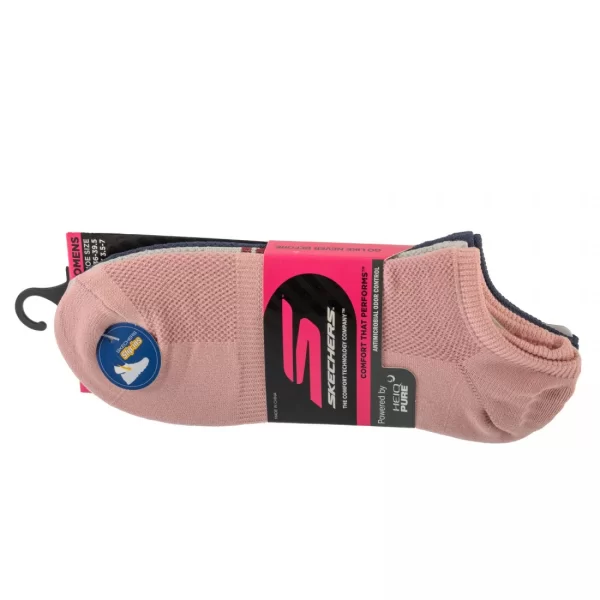 Skechers 3pk Womens Microfiber Non Terry No Show S101720HPKNV