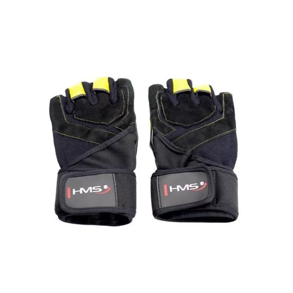 Black Yellow HMS RST01 rS gym gloves