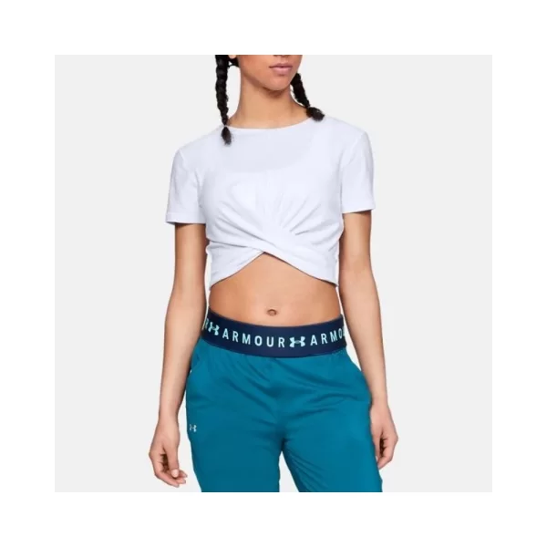 Under Armour Shirt Lightweight Lux Crop Μπλουζάκι W 1305484-100