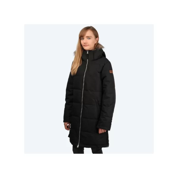 Icepeak Vittoria Μακρύ Γυναικείο Puffer Μπουφάν για Χειμώνα Μαύρο 453287588E