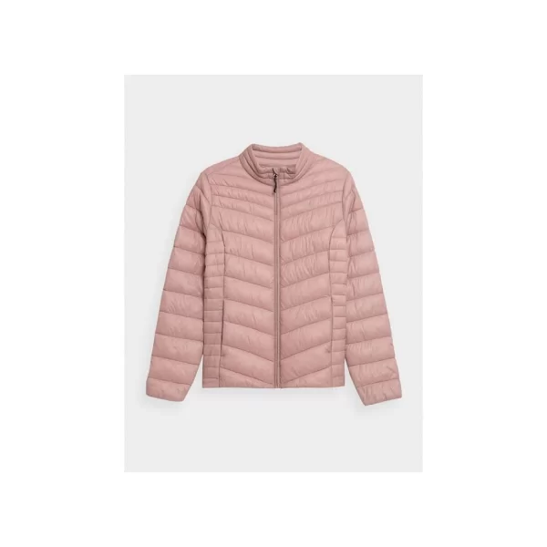 4F Κοντό Γυναικείο Puffer Μπουφάν Ροζ H4Z21-KUDP002-56S